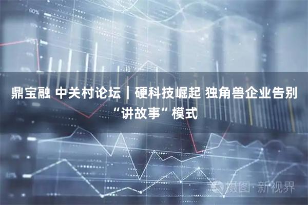 鼎宝融 中关村论坛｜硬科技崛起 独角兽企业告别“讲故事”模式