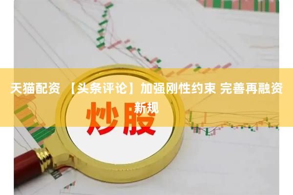 天猫配资 【头条评论】加强刚性约束 完善再融资新规